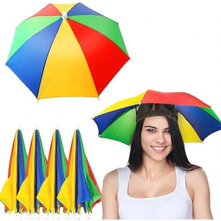 st sateenvarjo hattar, sateenvarjohatut naisille sateenkaari, sateenvarjohattu aikuinen säädettävällä kuminauhalla, hattu pää sateenvarjo aikuinen{AZC