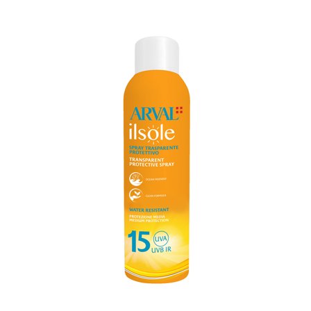 Arval Ilsole Spray Trasparente Protettivo SPF15 200ml - Spray solare corpo media prot.
