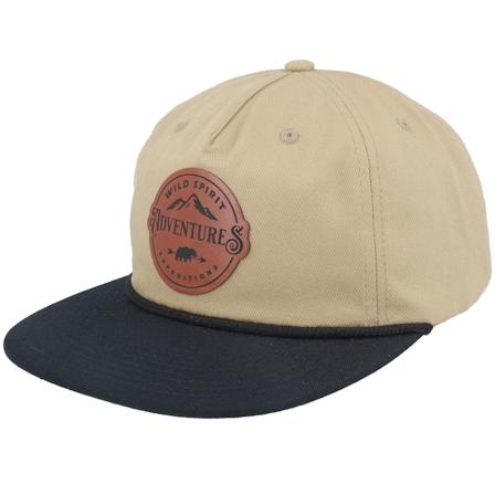 Wild Spirit - Beige snapback Cap - Adventures Expeditions Patch Khaki/Black Rope Snapback @ Hatstore