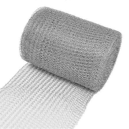 Trådnet i rustfrit stål 12,7 cm x 6 m, fintmasket net, rustfrit stål, tætvævet net, kompatibel med beskyttelse Sølv