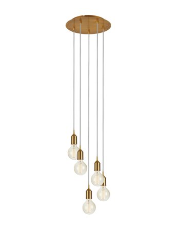 Markslöjd Lighting Bronx Pendant 5L Round - Gold - ONE SIZE
