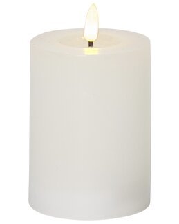 Kubbelys LED Flamme Flow med Timer Hvit - 7,5 x 12,5 cm - Star Trading