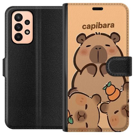 Yhteensopiva Lompakkokotelo Samsung Galaxy A23 Capybara söpö hahmo söpö trendikäs keräilijä
