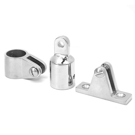 16 kpl 3-kaarinen Bimini-katoksen lisävaruste sarana kiinnike leuan liuku Bimini-katoksen silmukkapää sarja 25mm/1in