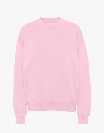 Organic Oversized Crew - Flamingo Pink - L