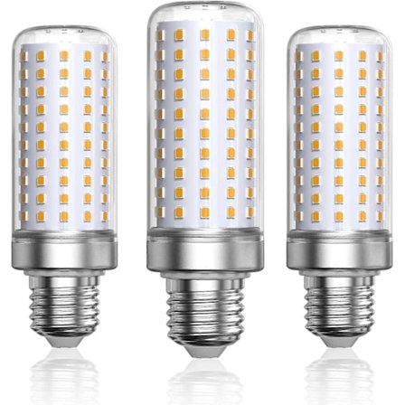 E27 LED-lampa Varmvitt Ljus 3000K, 1800LM, Motsvarar 200W Halogenlampa, Majslampa E27 Led Vardagsrum (Ej Dimbar, 3-pack)