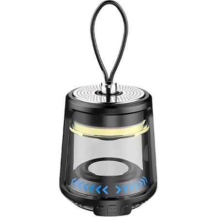 Bærbar Bluetooth-højtaler, 360° RGB-lys, 25 timers spilletid, magnetisk base, IPX5 vandtæt, Type-C hurtigopladning, 5W stereolyd, Co