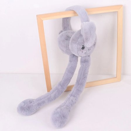 Cute Rabbit Ear Muffs Outdoor Girls Kawaii Movable Airbag Ear Earmuffs Winter Outdoor Warm Headband Woman Ear Cover Orejeras