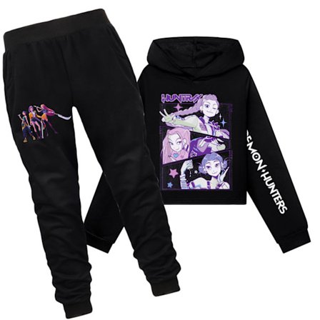 2025 Devil Hunter K-Pop Kostyme Witch Hunter Squad Barne Halloween Cosplay Hettegenser Sett