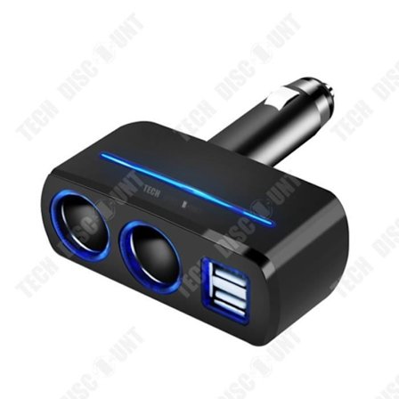 Biloplader - TD - Dobbelt USB-cigaretlighter - Hurtig opladning - 3,1 A - Universel