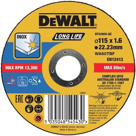 Dewalt DT43905 Katkaisulaikka thin cutting 160 ml, Koneiden tarvikkeet & käyttöosat