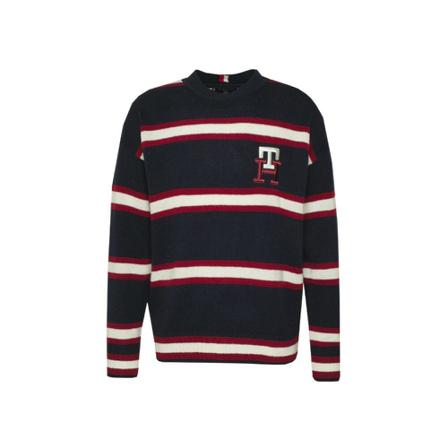 Tommy Hilfiger Round-neck Strik Blå, Herre Strik