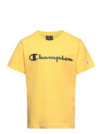 Crewneck T-Shirt T-shirts Short-sleeved Gul Champion*Betinget Tilbud