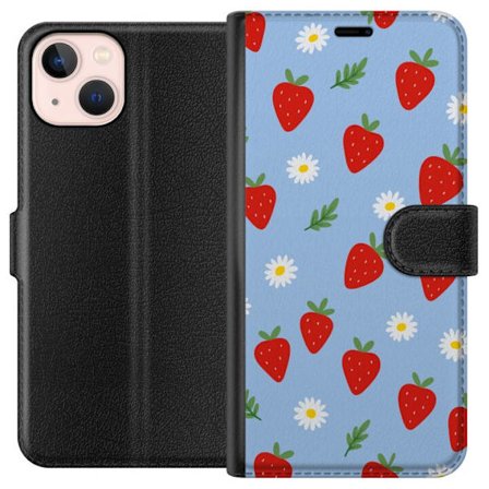 Kompatibel Tegnebogsetui til Apple Apple iPhone 13 Jordbær jordbær tryk sommer bær blomster pæoner svensk midsommer retro design køkken