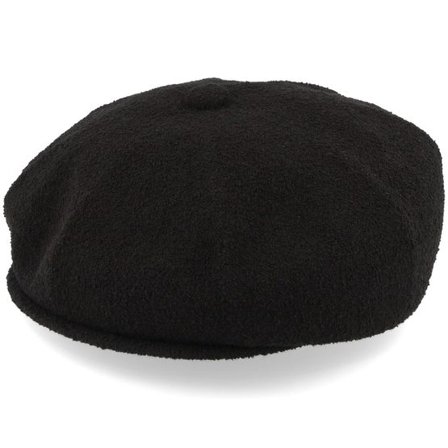 Kangol - Svart flatcap Keps - Bermuda Hawker Black Flat Cap @ Hatstore