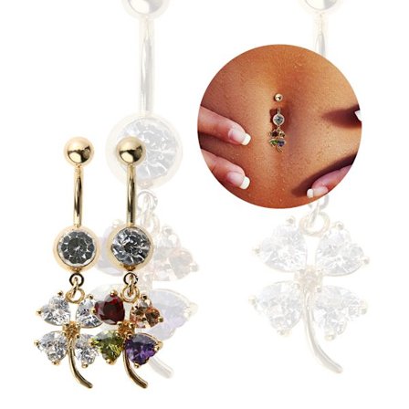 Forgyldt Navle Ring til Body Piercing Smykker