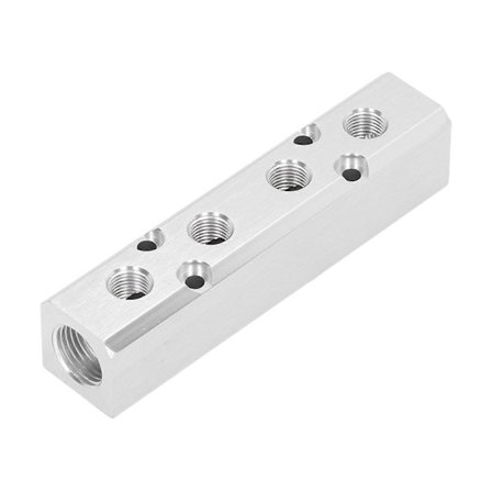 Pneumatisk manifold luftfordelingsblokk koblingsdeler G1/2 inn G1/4 ut 30x30mmSY30?02?4F YEMAA