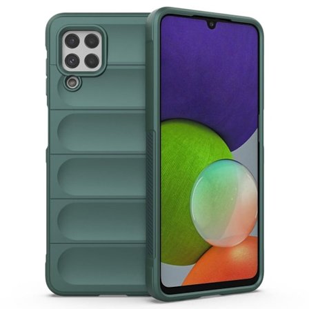 Blødt grebsformet cover til Samsung Galaxy A22 4G - Grøn