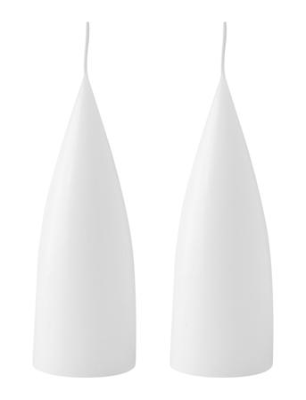 Hand Dipped C -Shaped Candles, 2 Pack Home Decoration Candles Block Candles Hvit Kunstindustrien