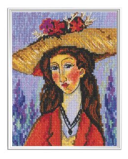 Stickpackung Bild Die Frau mit Strohhut - RTO