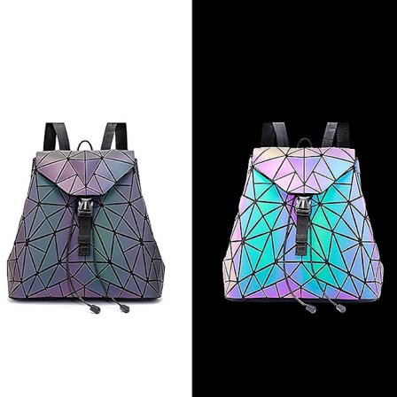 Geometrisk Selvlysende Rygsæk til Kvinder, Arbejde Shopping Skole