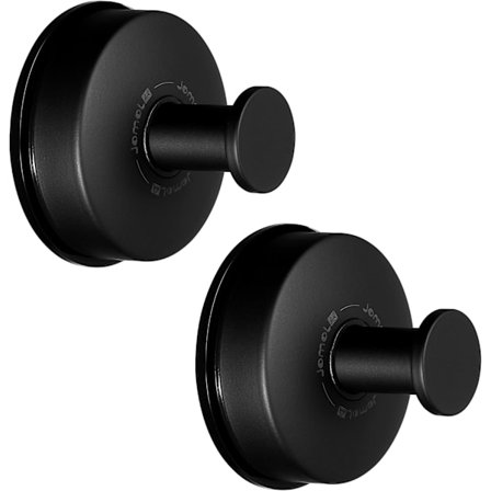 stk. Badehåndklædekroge i rustfrit stål, sugekopholder, værktøj, brusekroge, bøjle til håndklædeopbevaring, mat sort [BR]