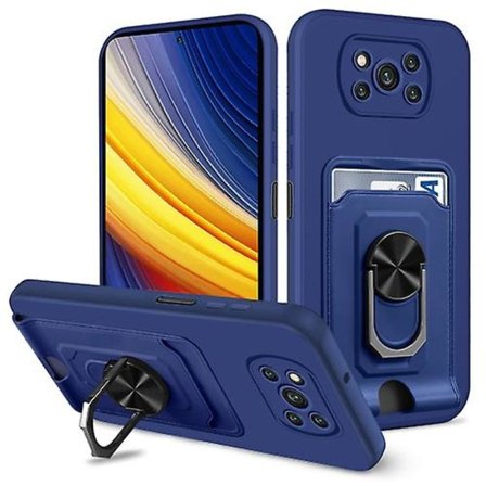 För Xiaomi Poco X3 Pro / X3 Nfc Ring Kickstand Card Wallet Tpu phone case