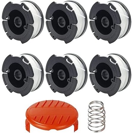 A6481 A6485 Spoler til Black and Decker kanttrimmer Sæt med 6 spoler 1 dæksel og 1 fjeder