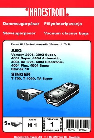HANESTRÖM Dammsugarpåsar AEG VAMPYR 2001