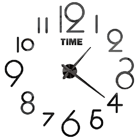 3D Stor Väggklocka DIY Akryl Spegel Klocka Dekal Överdimensionerad Klocka Klockor Europa Horloge Vardagsrum Heminredning Flera Stilar Svart I