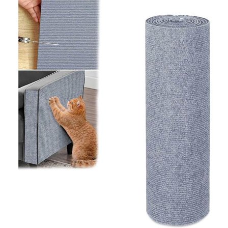 Itseliimautuva kissan raapimismatto - Liimattava kissan raapimisseinämatto - 40cm*100cm - Vaaleanharmaa