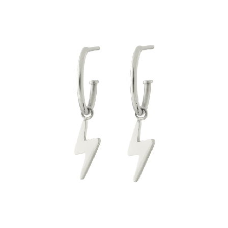 Edblad Lightning Creoles Steel Earring Smycken & klockor Dam Silver ONESIZE