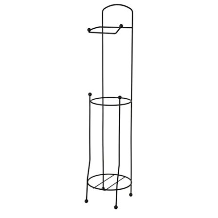 DEA BLACK Toalettrullarställ i metall 15,7x15,7x66 cm