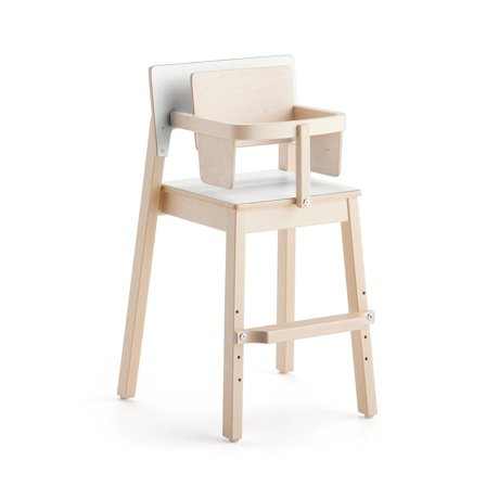 High chair LOVE, H 500 mm, birch, white laminate