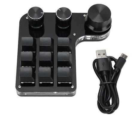 Enhånds Macro Mekanisk Tastatur RGB Mini Kablet USB OSU 9 Taster USB Mini Macro Gaming Keypad til Computer YEMMA