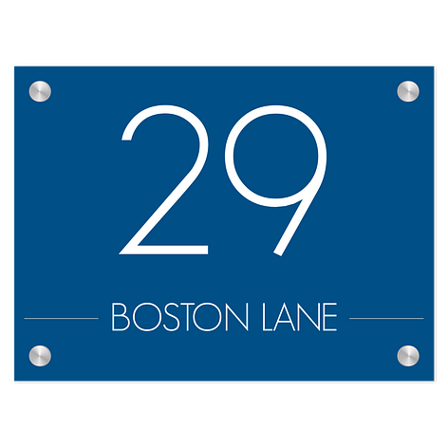 Door Signs - Personalised - Blue/White - Aluminium - Signomatic.com.au