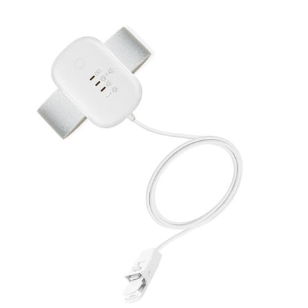 Kablet sengevætningsalarm med klemme - Nattlig inkontinenspåminnelse for eldre, barn og pasienter Hvit