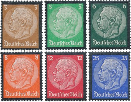Tyske Rige 1934 - MICHEL 548-553 - Postfrisk