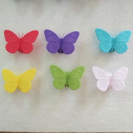 6 st Fjärilsvinglasidentifierare Vinglasberlock Tag Drickskopp Märkning Vinglasmarkering Bartillbehör Märkningstillbehör