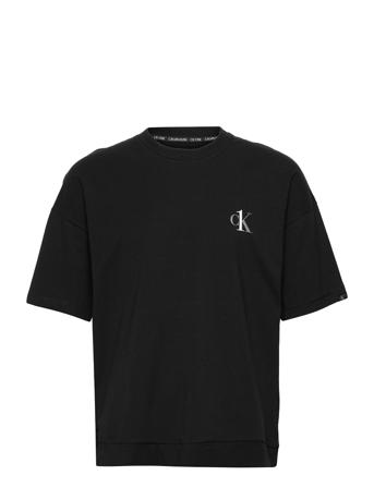 S/S Crew Neck T-shirts Short-sleeved Svart Calvin Klein