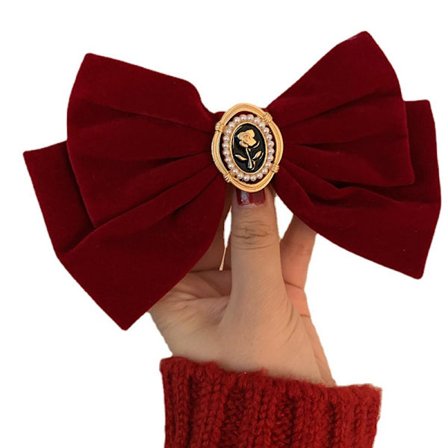 Hårklipp for kvinner i fløyel med sløyfeform, delikate hårnåler