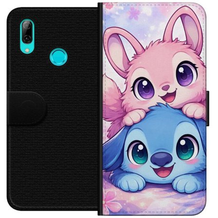 Kompatibel Tegnebogsetui til Huawei Huawei P smart 2019 Sød kawaii illustration med pink og blå fantasidyr, store øjne og bløde farver perfekt til