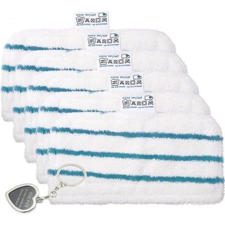 Lot med 5 mikrofiberdukar Black Decker ångmopp - Alternativ till FSMP20 FSM1630, FSM1616, FSM1321, FSM1605, FSMH13151SM ETC