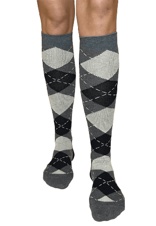 Swedish Stockings Harriet Cotton Knee-Highs Knästrumpor Dam Grå ONESIZE