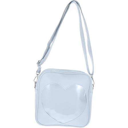 2 stk. Daglig håndtaske telefonmønster PU skulder stor clutch til gennemsigtig PVC-taske med mønt crossbody-tasker rem crossbody nat bærbar ryg
