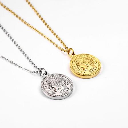 2-pack halsband för kvinnor, flickor och män, 18K guldpläterat