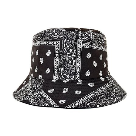 Retro tryckt fiskarehatt street fashion hopfällbar bassäng ha