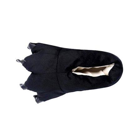 Unisex innesko Monster Claw Nyhet Plysj Pote Varm Myk Bomull Dyr Fantasy Cosplay Kostyme Sko Høst Vinter Innendørs(M Svart)