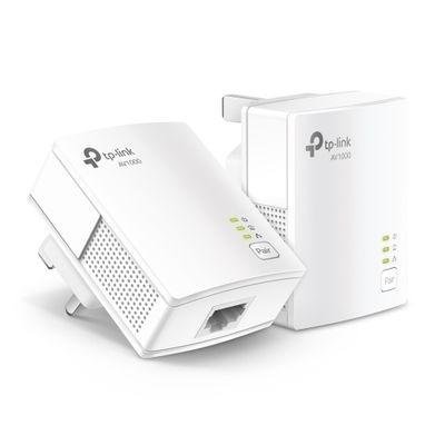 TP-Link TL-PA717 KIT V4 Starter Kit - Powerline adapter kit - GigE, HomePlug AV (HPAV), HomePlug AV (HPAV) 2.0 - wall-pluggable