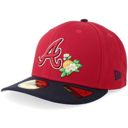New Era - MLB Röd fitted Keps - Atlanta Braves MLB St 59FIFTY Red/Navy Curved Fitted @ Hatstore